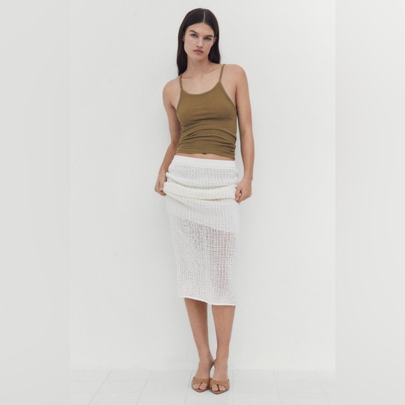 MANGO Openwork knitted skirt Size L - Picture 9 of 9